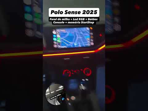 Polo Sense 2025 — Farol de Milha, RGB Individual e Start‑Stop Memory