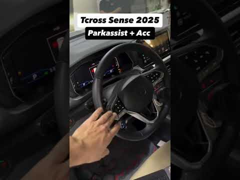 T‑Cross: Park Assist e ACC ativados — sensores frontais e traseiros funcionando